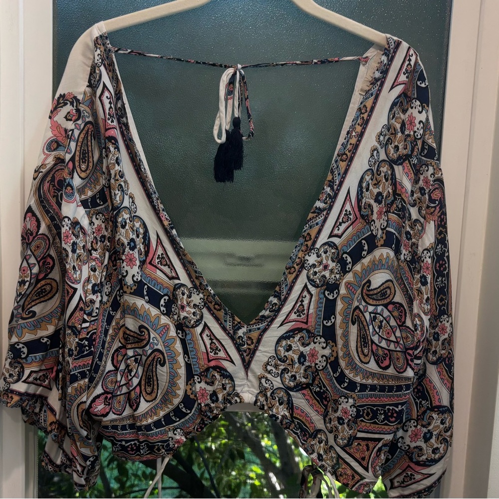 Bohemian Paisley Print Women's Top